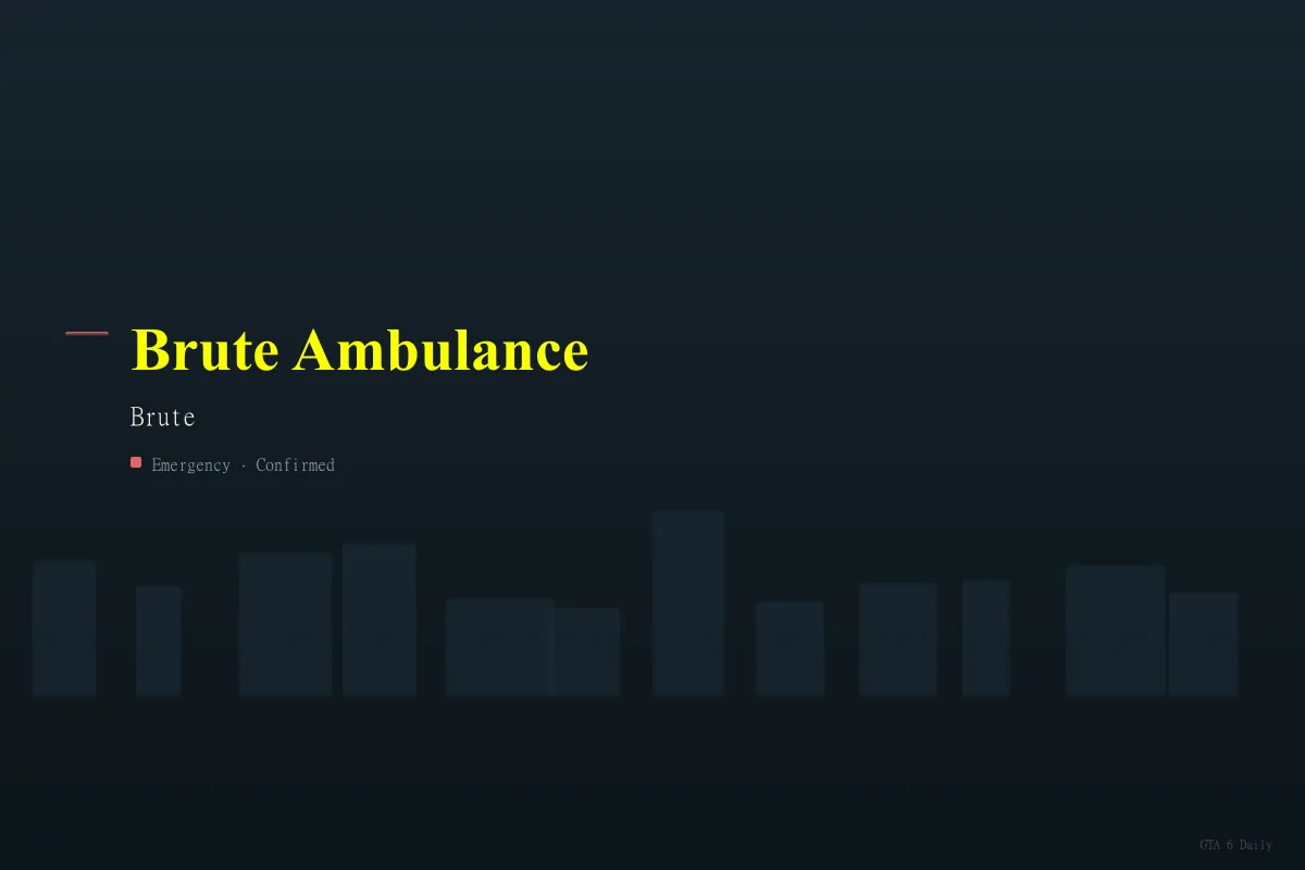 Brute Ambulance in an official GTA 6 screenshot