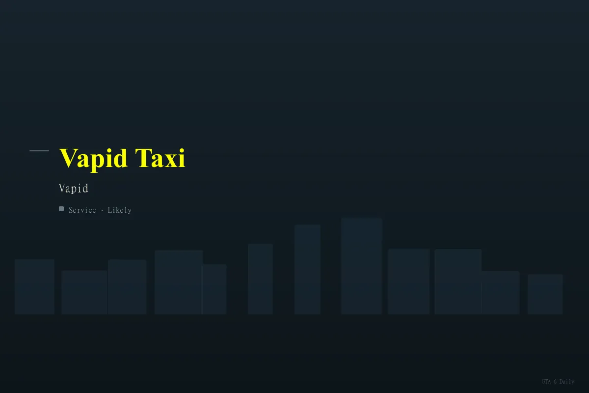 Vapid Taxi in an official GTA 6 screenshot