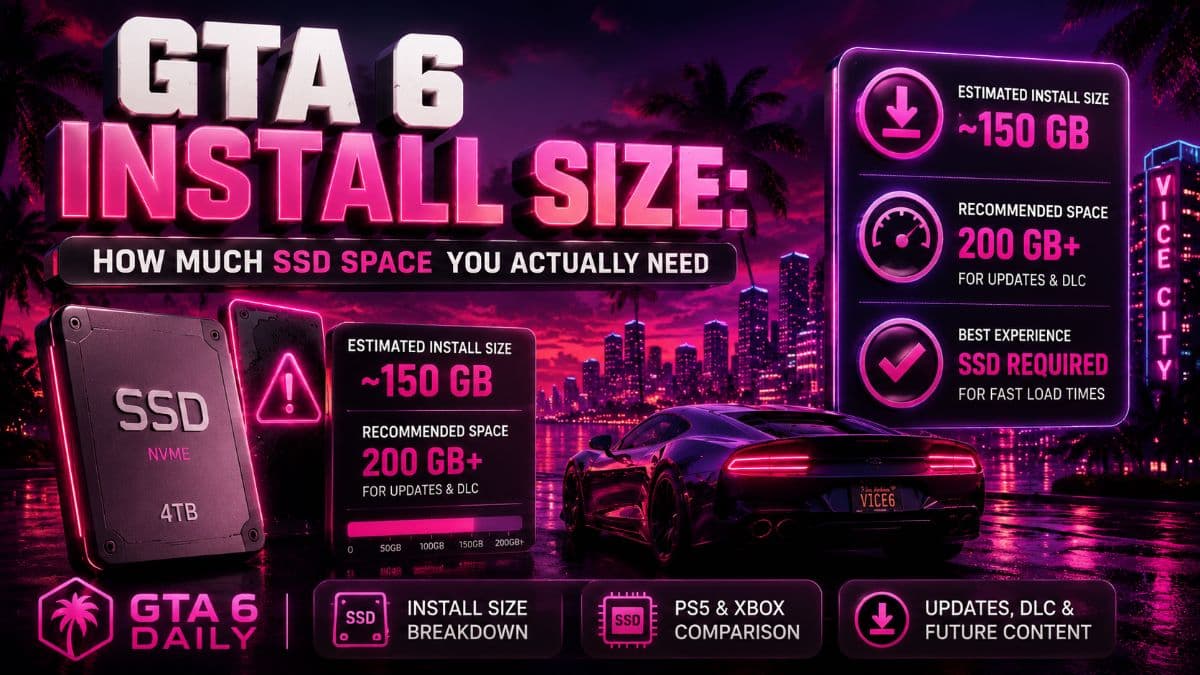GTA 6 Install Size: How Much SSD Space You Actually Need by GTA6 Daily