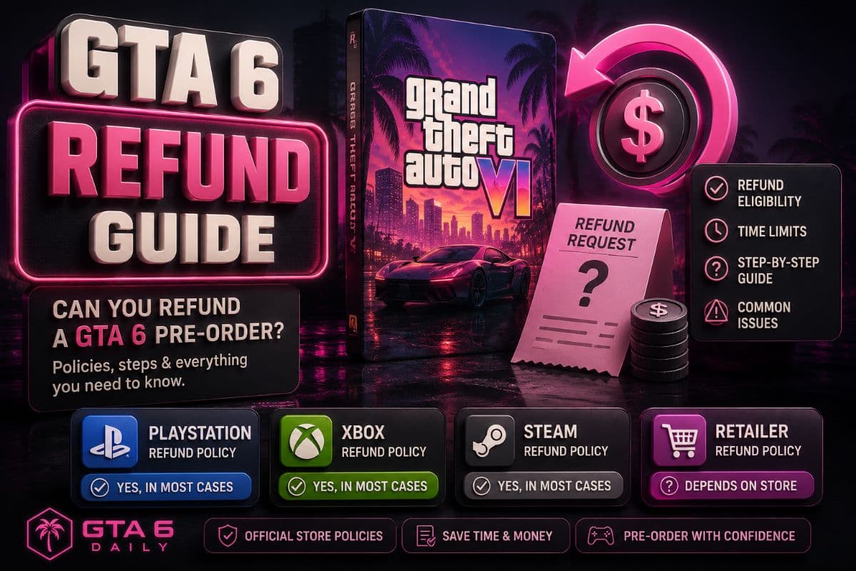 Can You Refund a GTA 6 Pre-Order? PlayStation, Xbox, Steam, Retail by GTA6 Daily