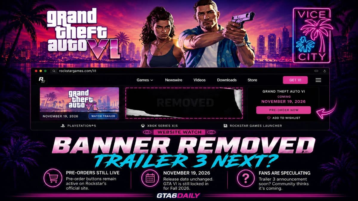 Why Did Rockstar Remove the GTA 6 Pre-Order Banner? by GTA6 Daily