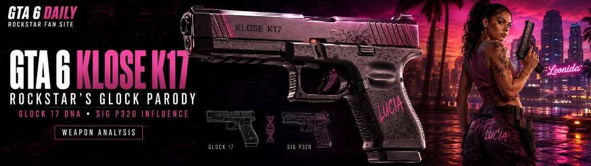 GTA 6's Klose K17 Pistol Is Rockstar's Glock Parody by GTA6 Daily