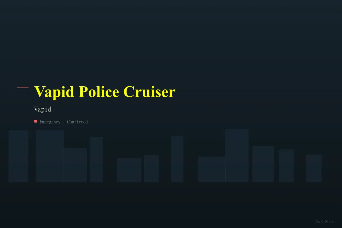 Vapid Police Cruiser in an official GTA 6 screenshot